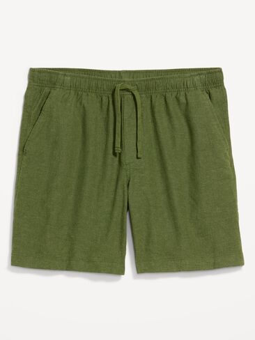 شورت الركض من مزيج الكتان من Old Navy - درزة داخلية 7 بوصة - ماتشا جرين in Saudi Arabia