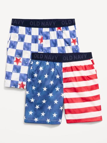 Old Navy Printed Jersey Pajama Shorts 2-Pack for Boys - Americana in Saudi Arabia