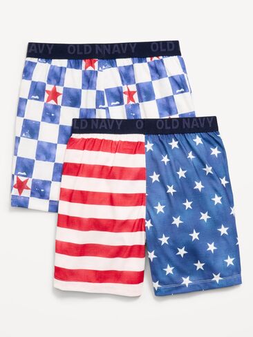 Old Navy Printed Jersey Pajama Shorts 2-Pack for Boys - Americana in Saudi Arabia