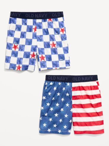 Old Navy Printed Jersey Pajama Shorts 2-Pack for Boys - Americana in Saudi Arabia