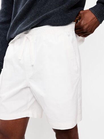 Old Navy Twill Jogger Shorts -- 7-inch inseam - White in Saudi Arabia