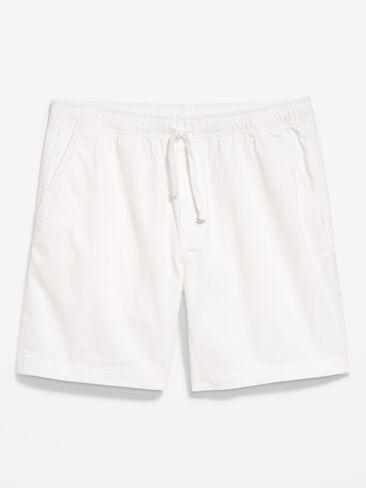 Old Navy Twill Jogger Shorts -- 7-inch inseam - White in Saudi Arabia