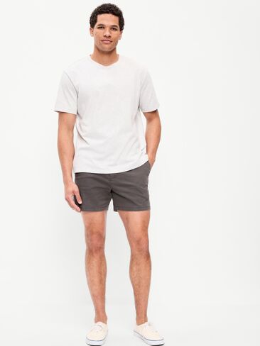 Old Navy Slim Built-In Flex Rotation Chino Shorts -- 5-inch inseam - Dark Gray in Saudi Arabia