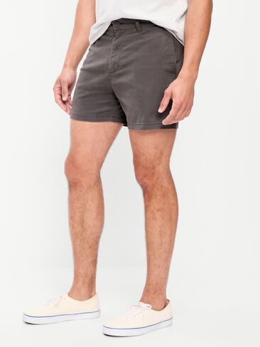 Old Navy Slim Built-In Flex Rotation Chino Shorts -- 5-inch inseam - Dark Gray in Saudi Arabia