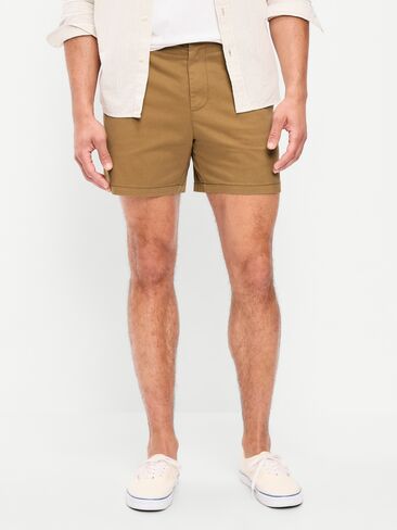 Old Navy Slim Built-In Flex Rotation Chino Shorts -- 5-inch inseam - Golden Brown in Saudi Arabia