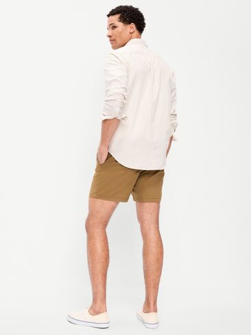 Old Navy Slim Built-In Flex Rotation Chino Shorts -- 5-inch inseam - Golden Brown in Saudi Arabia