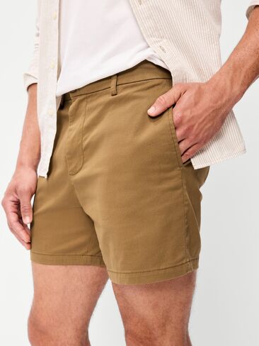 Old Navy Slim Built-In Flex Rotation Chino Shorts -- 5-inch inseam - Golden Brown in Saudi Arabia