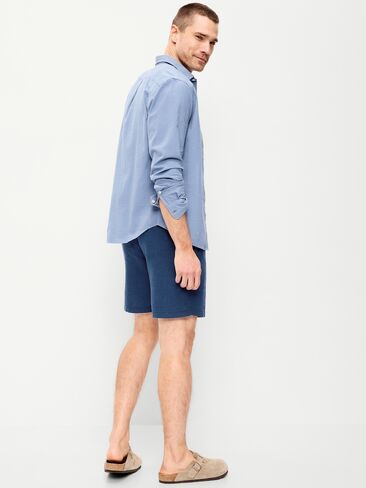 Old Navy Slim Linen-Blend Rotation Chino Shorts -- 8-inch inseam - Navy Blue in Saudi Arabia