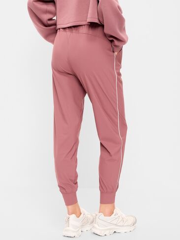Old Navy عالي الخصر مخطط جانبي SleekTech Jogger - روزيت in Saudi Arabia