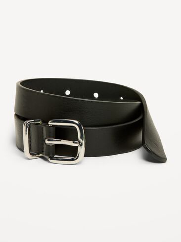 Old Navy Classic Faux-Leather Belt - Black Jack in Saudi Arabia