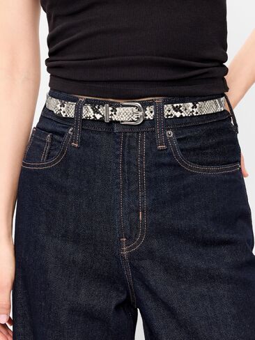 Old Navy Classic Slim Faux-Leather Belt - Snakeskin in Saudi Arabia