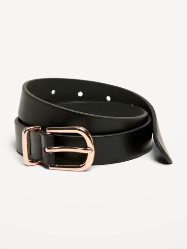 Old Navy Classic Faux-Leather Belt - Black Jack in Saudi Arabia