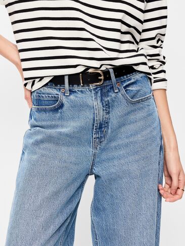 Old Navy Classic Faux-Leather Belt - Black Jack in Saudi Arabia