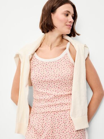 Old Navy Pointelle Sleep Short - Pink Floral in Saudi Arabia