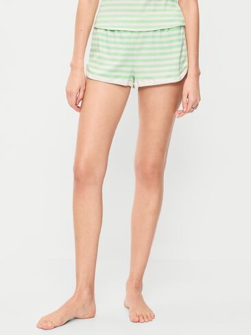 Old Navy Pointelle Sleep Short - Green Stripe in Saudi Arabia