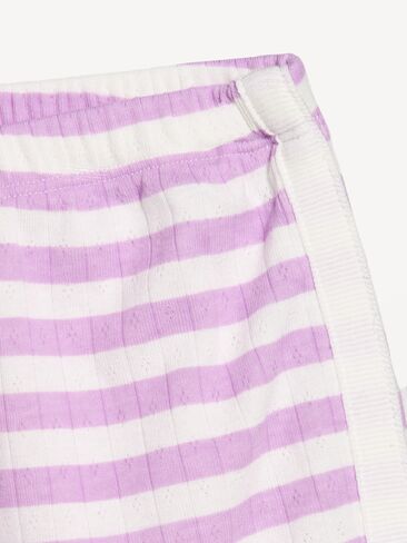 Old Navy Pointelle Sleep Short - White/Purple Stripe in Saudi Arabia