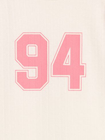 Old Navy Short-Sleeve Pointelle Sleep Top - Pink Graphic in Saudi Arabia