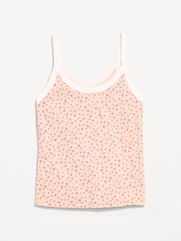 قميص بدون أكمام Old Navy Pointelle Cami - زهور وردية in Saudi Arabia