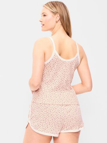 قميص بدون أكمام Old Navy Pointelle Cami - زهور وردية in Saudi Arabia