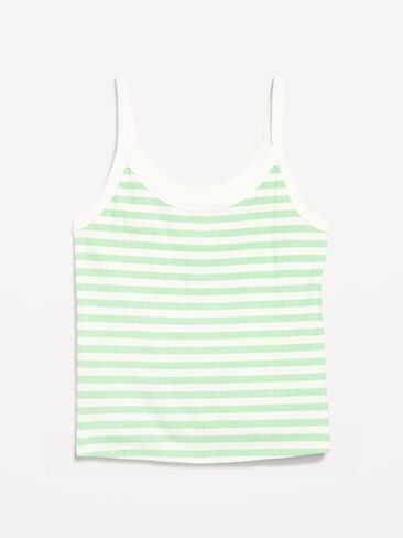 قميص بدون أكمام Old Navy Pointelle Cami - شريط أخضر in Saudi Arabia