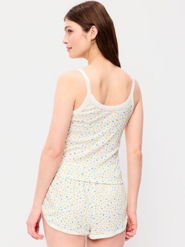 Old Navy Pointelle Cami Tank Top - White Floral in Saudi Arabia