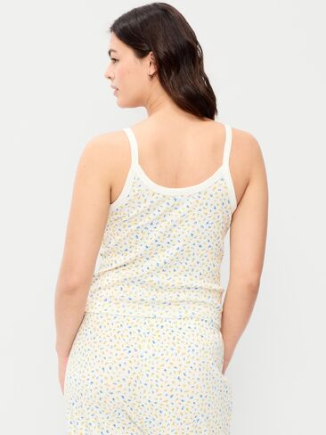 Old Navy Pointelle Cami Tank Top - White Floral in Saudi Arabia