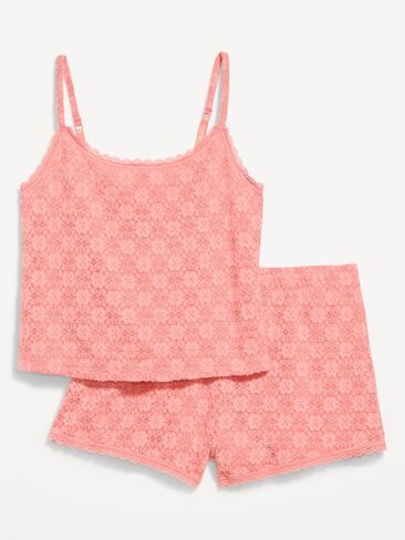 Old Navy Jaquard Lace Sleep Short Set - GLADIOLA in Saudi Arabia