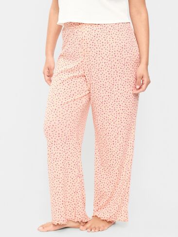 Old Navy Pointelle Sleep Pants - Pink Floral in Saudi Arabia