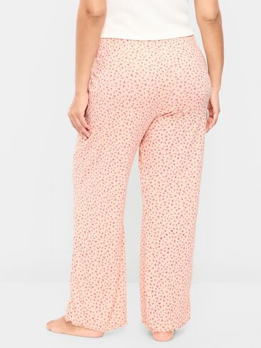 Old Navy Pointelle Sleep Pants - Pink Floral in Saudi Arabia