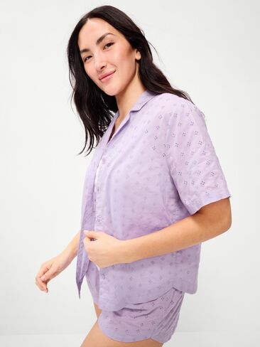 طقم شورت نوم كلاسيكي من Old Navy - أرجواني منعش in Saudi Arabia