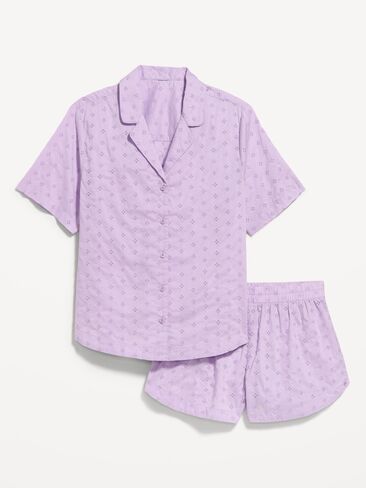 طقم شورت نوم كلاسيكي من Old Navy - أرجواني منعش in Saudi Arabia