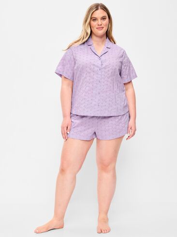 طقم شورت نوم كلاسيكي من Old Navy - أرجواني منعش in Saudi Arabia