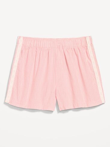 شورت بيجامة بوكسر ذو فتحات من Old Navy - قماش قطني وردي in Saudi Arabia