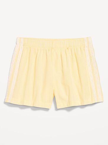 شورت بيجامة بوكسر ذو فتحات من Old Navy - قماش قطني أصفر in Saudi Arabia