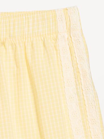شورت بيجامة بوكسر ذو فتحات من Old Navy - قماش قطني أصفر in Saudi Arabia