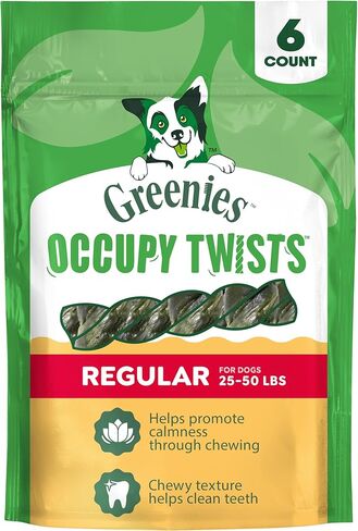 Greenies تحتل التقلبات الطبيعية الكلب يعامل الحجم العادي يمضغ الكلب نكهة الدجاج طويلة الأمد، 8.65 أوقية. عبوة، 6 قطع in Kuwait