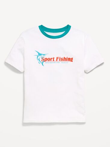 Old Navy Short-Sleeve Graphic T-Shirt for Boys - White Lilies in Saudi Arabia