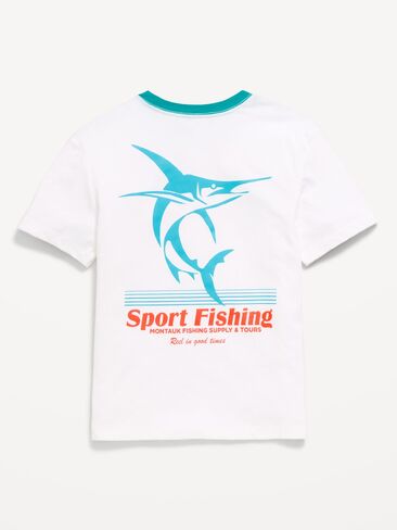 Old Navy Short-Sleeve Graphic T-Shirt for Boys - White Lilies in Saudi Arabia