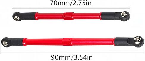8pcs Metal Push Rod Toe Links Turnbuckle 5319X 5338R Upgrades Part for 1/10 E-Revo 2.0 Revo Summit RC Car (Red) in Saudi Arabia