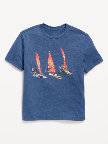 Old Navy Short-Sleeve Graphic T-Shirt for Boys - HOPSCOTCH BLUE in Saudi Arabia
