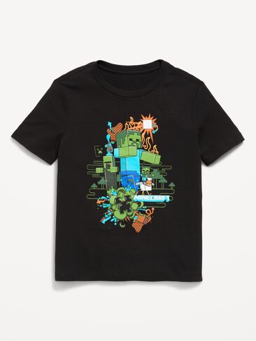 تي شيرت Old Navy Minecraft™ برسوم محايدة للجنسين للأطفال - بلاك جاك in Saudi Arabia
