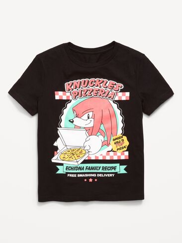 تي شيرت Old Navy Sonic The Hedgehog™ برسومات محايدة للجنسين للأطفال - بلاك جاك in Saudi Arabia