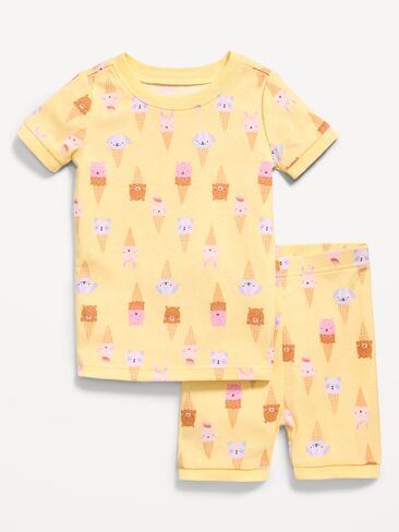Old Navy Printed Snug-Fit Pajama Set for Toddler & Baby - Ice Cream in Saudi Arabia