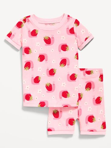 Old Navy Printed Snug-Fit Pajama Set for Toddler & Baby - Strawberry in Saudi Arabia