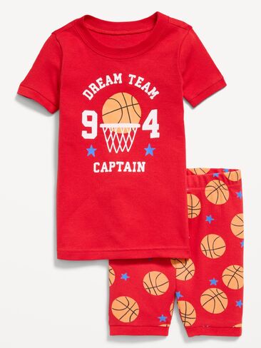 طقم بيجامة مطبوع عليه Old Navy مناسب للأطفال الصغار والرضع - كرة السلة in Saudi Arabia