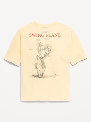 Old Navy PGA TOUR™ Oversized Gender-Neutral Graphic T-Shirt for Kids - Cool Almond in Saudi Arabia