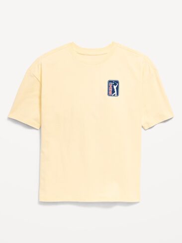 Old Navy PGA TOUR™ Oversized Gender-Neutral Graphic T-Shirt for Kids - Cool Almond in Saudi Arabia