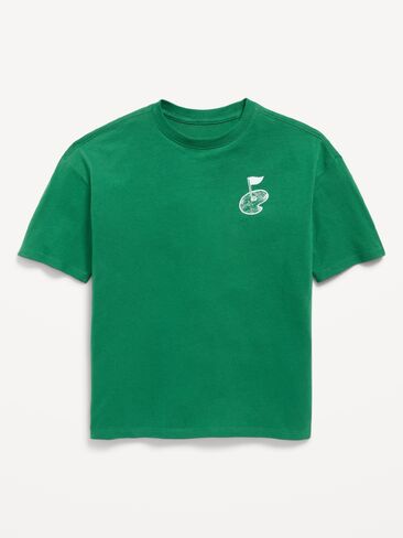 Old Navy PGA TOUR™ Oversized Gender-Neutral Graphic T-Shirt for Kids - Emerald Pigment in Saudi Arabia