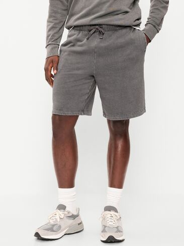 Old Navy Baggy Garment-Washed Sweat Shorts -- 10-inch inseam - Washed Black in Saudi Arabia