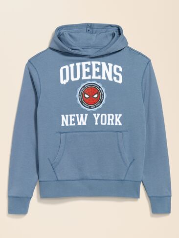Old Navy Old Navy x Marvel Spider-Man Popover Hoodie for Men - MOONLIGHT OCEAN in Saudi Arabia